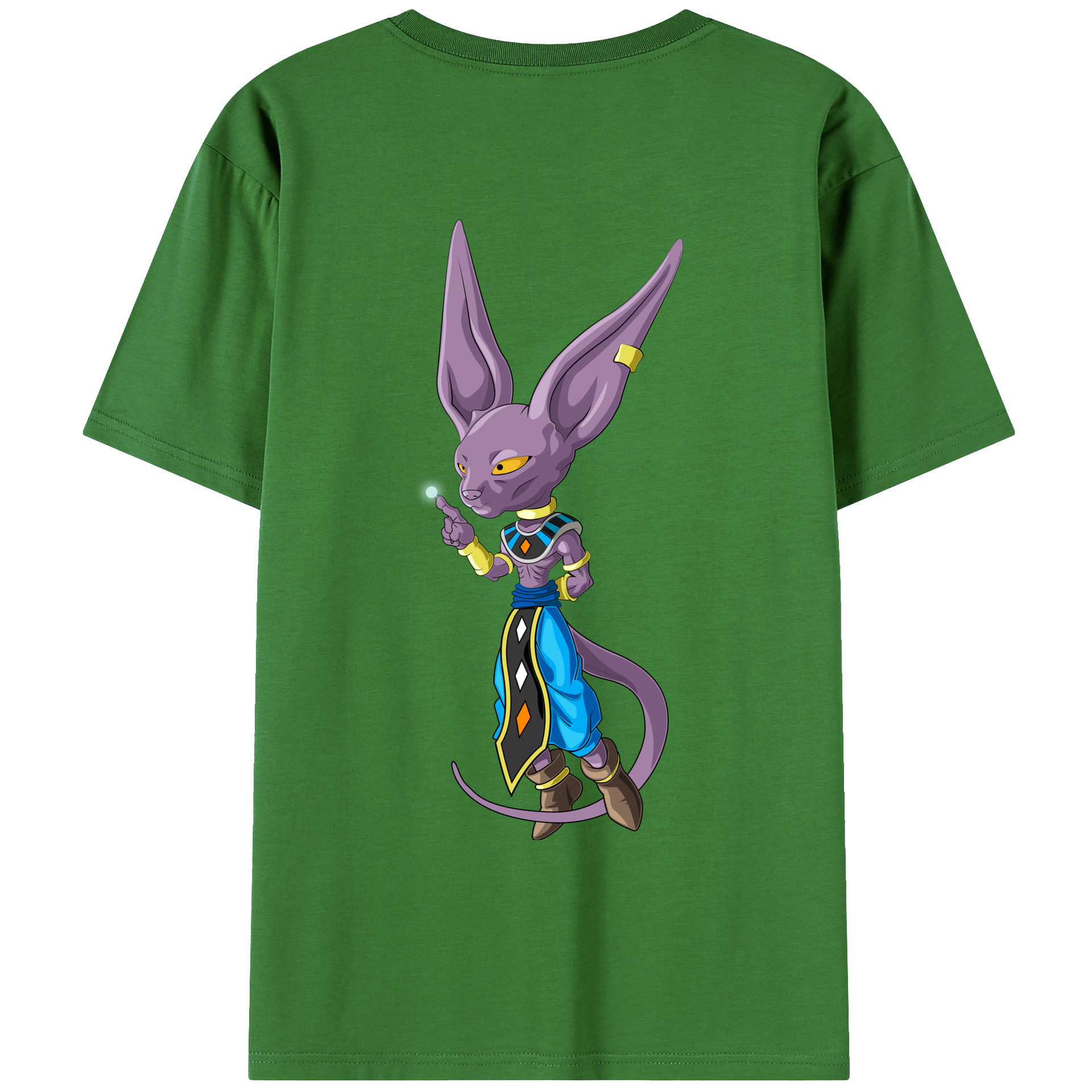 （画像用） ドラゴンボール ビルス 破壊神ビルス DRAGON BALL Beerus Birusu レディース半袖Tシャツ(バックプリント)
